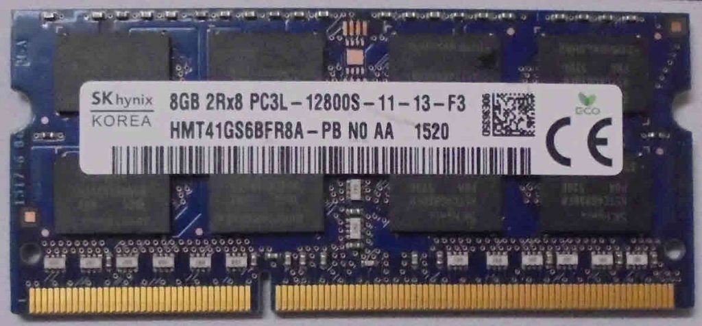 8gb 2rx8 Pc3l 12800s 11 11 F3 8GB 2Rx8 PC3L-12800S-11-13-F3 SKhynix – Laptop SODIMM