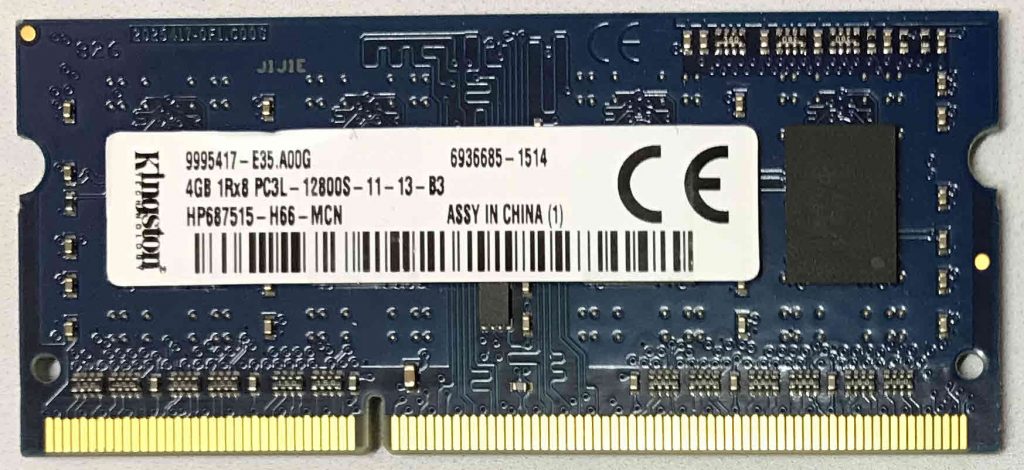 Barrette SODIMM Hynix 4Go PC3L-12800S (DDR3L) Pour PC Portable - Occasion