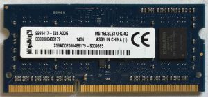 4GB 2Rx8 PC3-12800S-Kingston