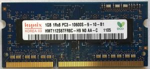 1GB 1Rx8 PC3-10600S-9-10-B1 Hynix