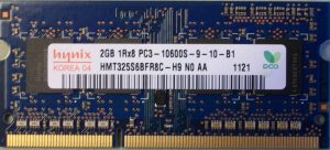 2GB 1Rx8 PC3-10600S-9-10-B1 Hynix