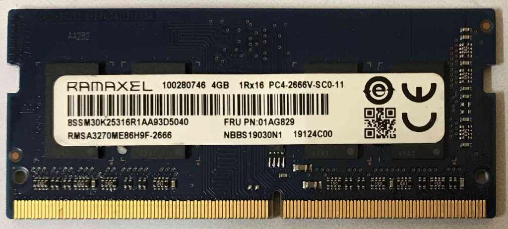 4GB 1Rx16 PC4-2666V-SC0-11 Ramaxel – Laptop SODIMM